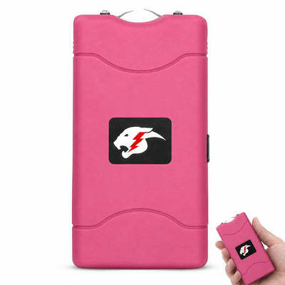 [PINK] FURY Pepper Spray & Mini Stun Gun Combo - Self-Defense Kit with LED Flashlight & UV Dye