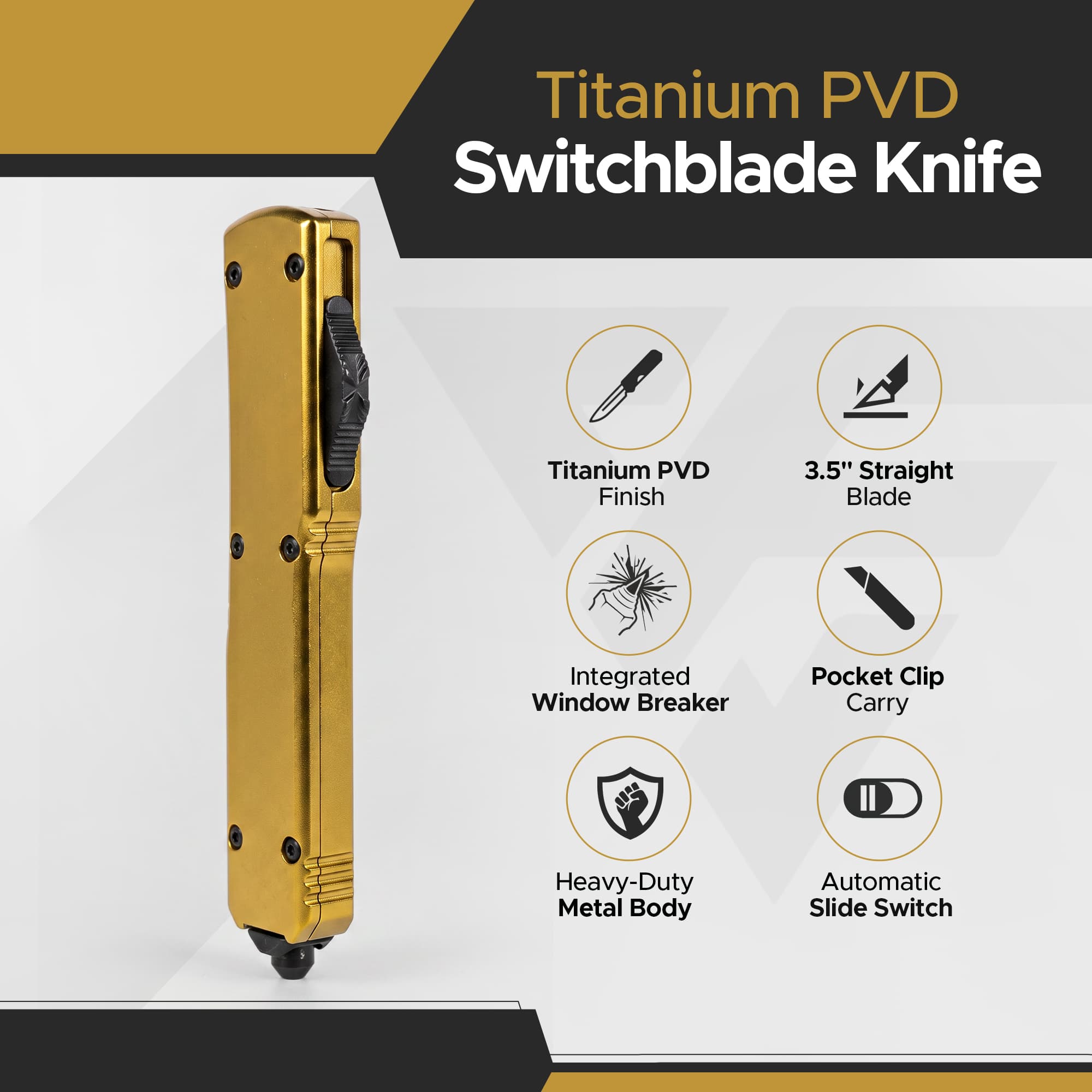 FURY Titanium PVD Special Knife - Gold