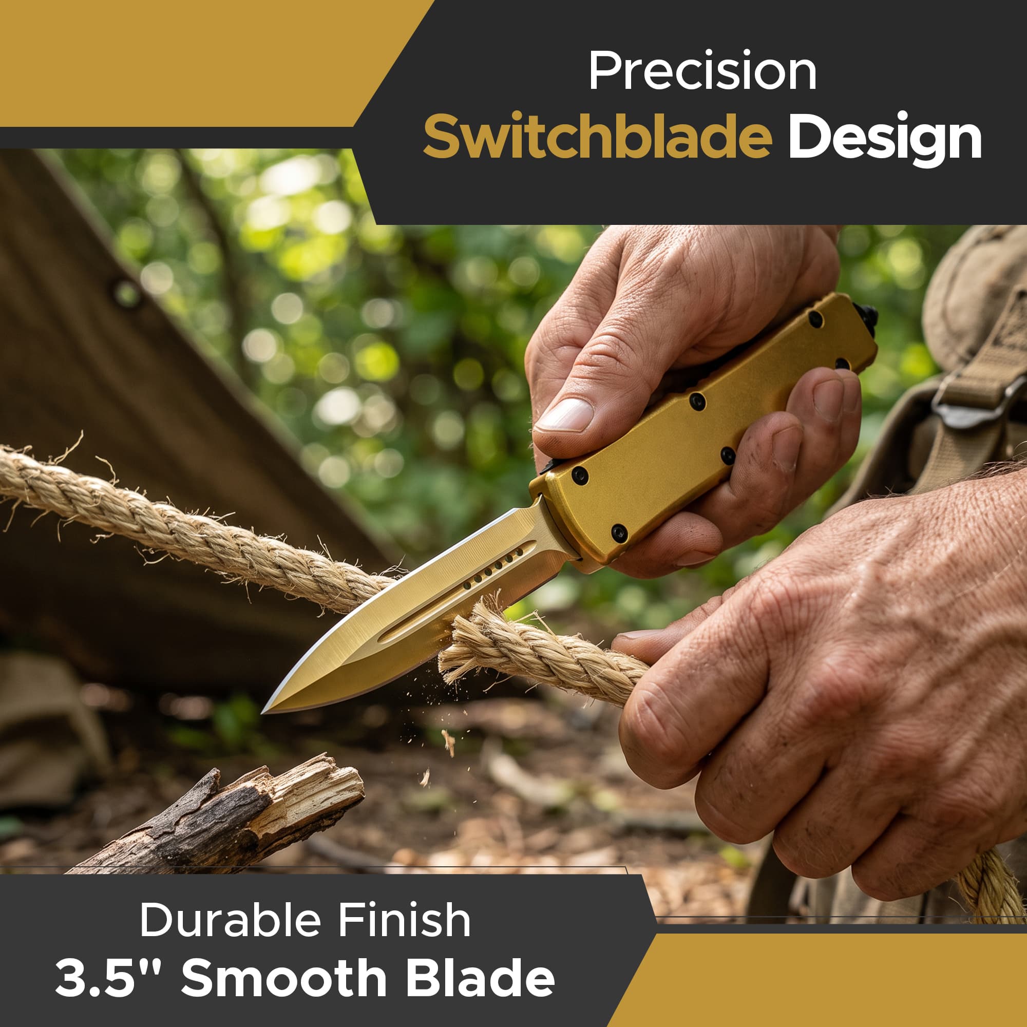 FURY Titanium PVD Special Knife - Gold