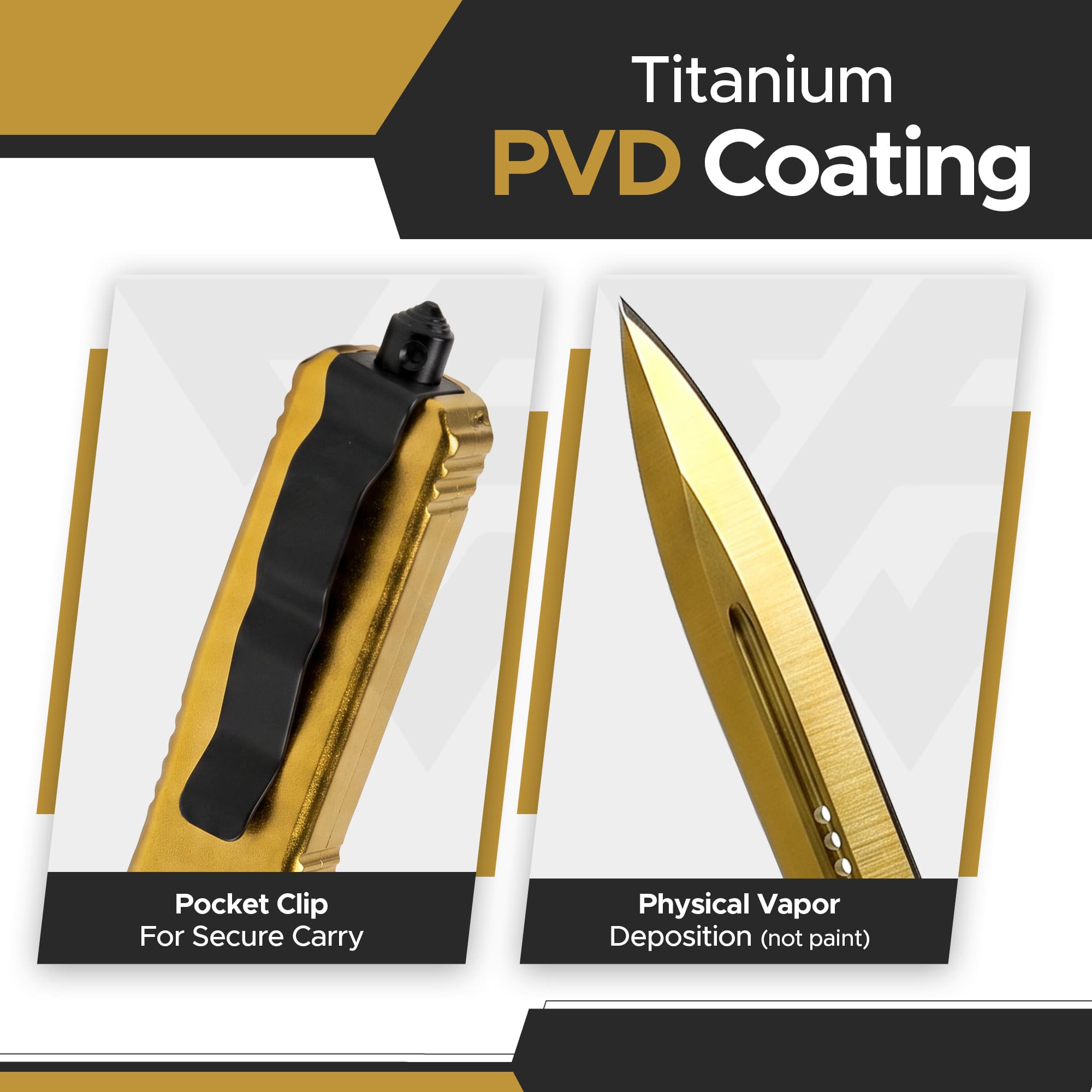 FURY Titanium PVD Special Knife - Gold