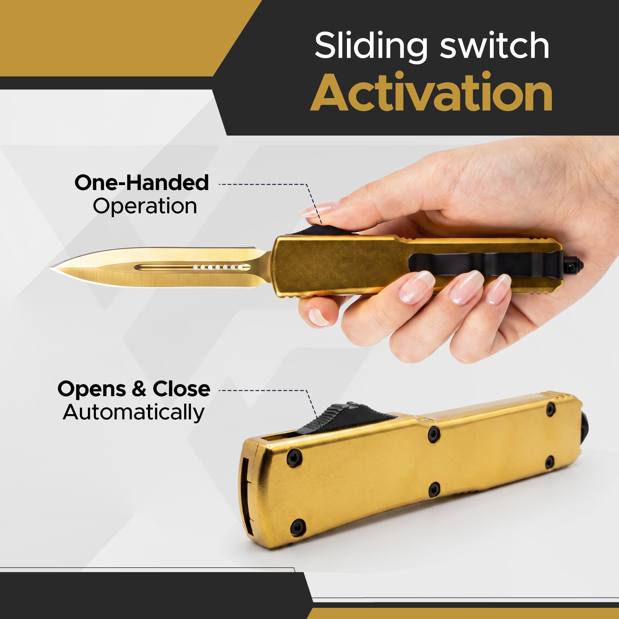 FURY Titanium PVD Special Knife - Gold
