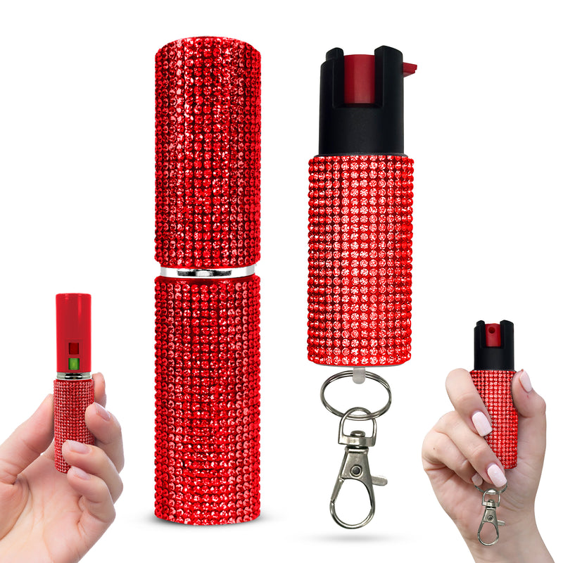 FURY Gem Stone Pepper Spray and Lipstick Stun Gun Combo
